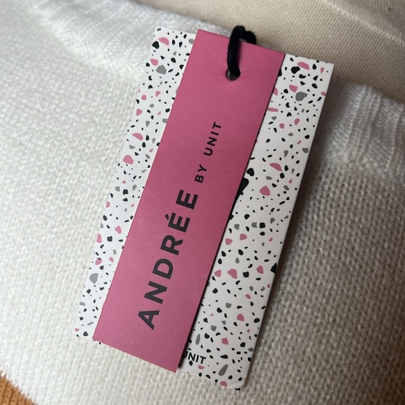 NWT ANDREE BY UNIT / Cream and mustard / 1X - Picture 4 of 7